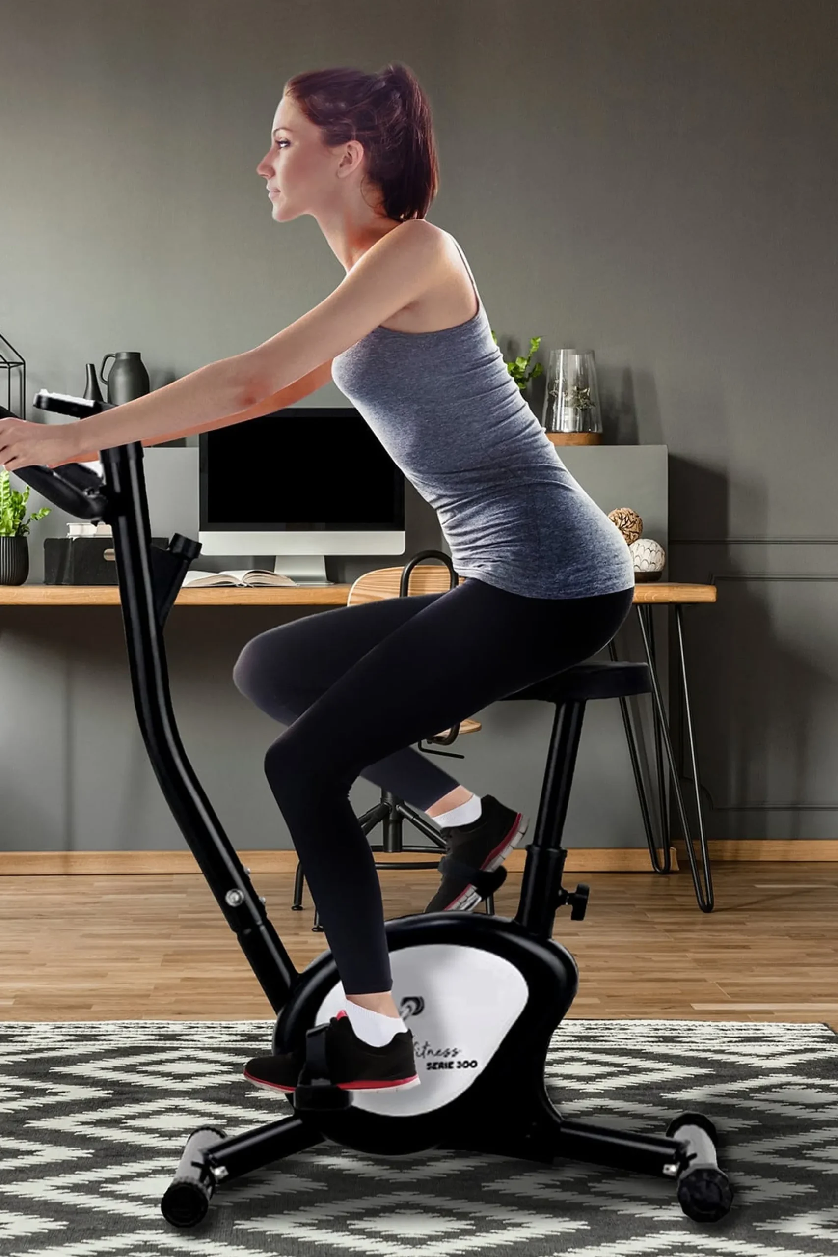 Bicicleta Estática Keboo Serie 300 Fricción Multifunción Con Regulación Manual, Asiento Ajustable