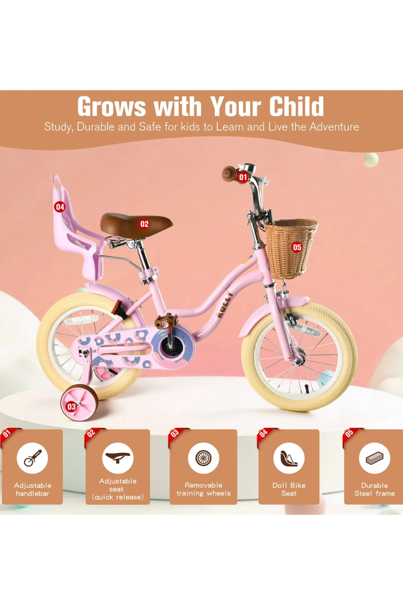 Bicicleta Infantil Rully Con Cesta