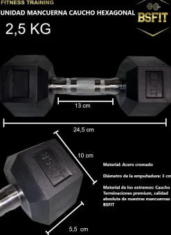 Bsfit 2 Mancuernas De Cromo 2,5kg