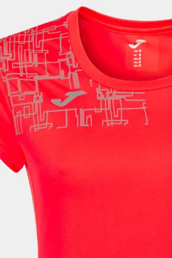 Camiseta Manga Corta Joma Elite VIII Coral Flúor
