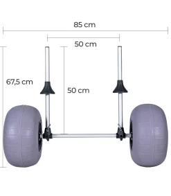Carro Kayak Autovaciable Ruedas Globo 12" Cka06