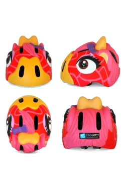 Casco De Bici Crazy Safety Jirafa Roja Certificado En1078