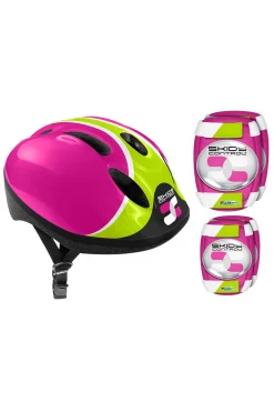 Casco Infantil Rodilleras Y Coderas Skids Control Talla 53-56 CM