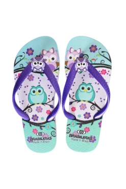 Chanclas De Playa Brasileras,printed Bubo ,hecho En Brazil