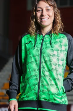 Chaqueta Con Capucha Joma Supernova III Negro Verde Flúor