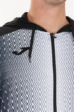Chaqueta Con Capucha Joma Supernova Negro Blanco