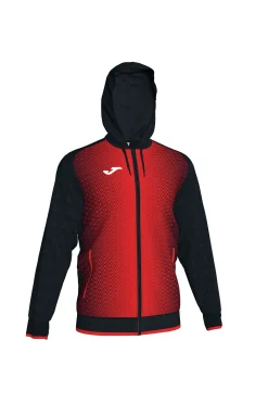 Chaqueta Con Capucha Joma Supernova Negro Rojo