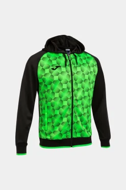 Chaqueta Con Capucha Joma Supernova III Negro Verde Flúor