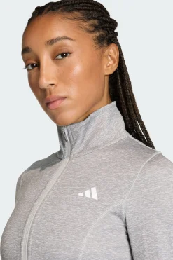 Chaqueta Workout Essentials Heather Con Cremallera adidas