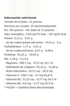 Colágeno Con Magnesio - 300g De Quamtrax Sabor Neutro