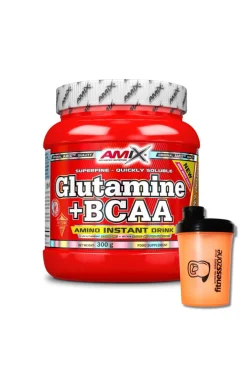 Glutamine + Bcaa 300 Gr + ¡shaker Fitnesszone De Regalo! Frutas