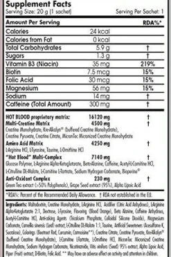 Hot Blood Hardcore 375 Gr Tropical