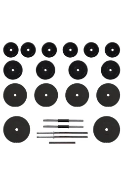 Juego De Barras Y Mancuernas Vidaxl 60 Kg 2.5x140 CM