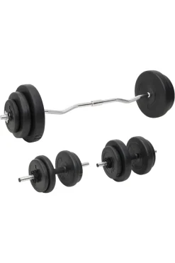 Juego De Barras Y Mancuernas Vidaxl Curl 60 Kg 2.5x120 CM