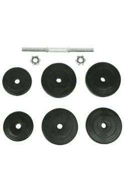 Juego De Mancuernas Vidaxl 9 Piezas 15 Kg