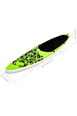 Juego De Tabla De Paddle Surf Hinchable Vidaxl 305x76x15 CM
