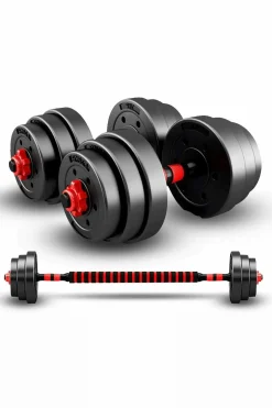 Kit 20 Kg De Mancuernas 2 En 1 Ajustables Multifit