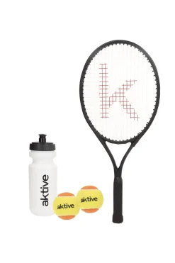 Kit Raqueta De Tenis Iniciación C/pelotas, Botella Y Funda Aktive (230 Gr)