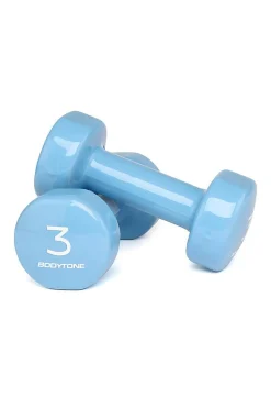 Mancuernas De Vinilo 3kg (Par) Color Azul - Bodytone