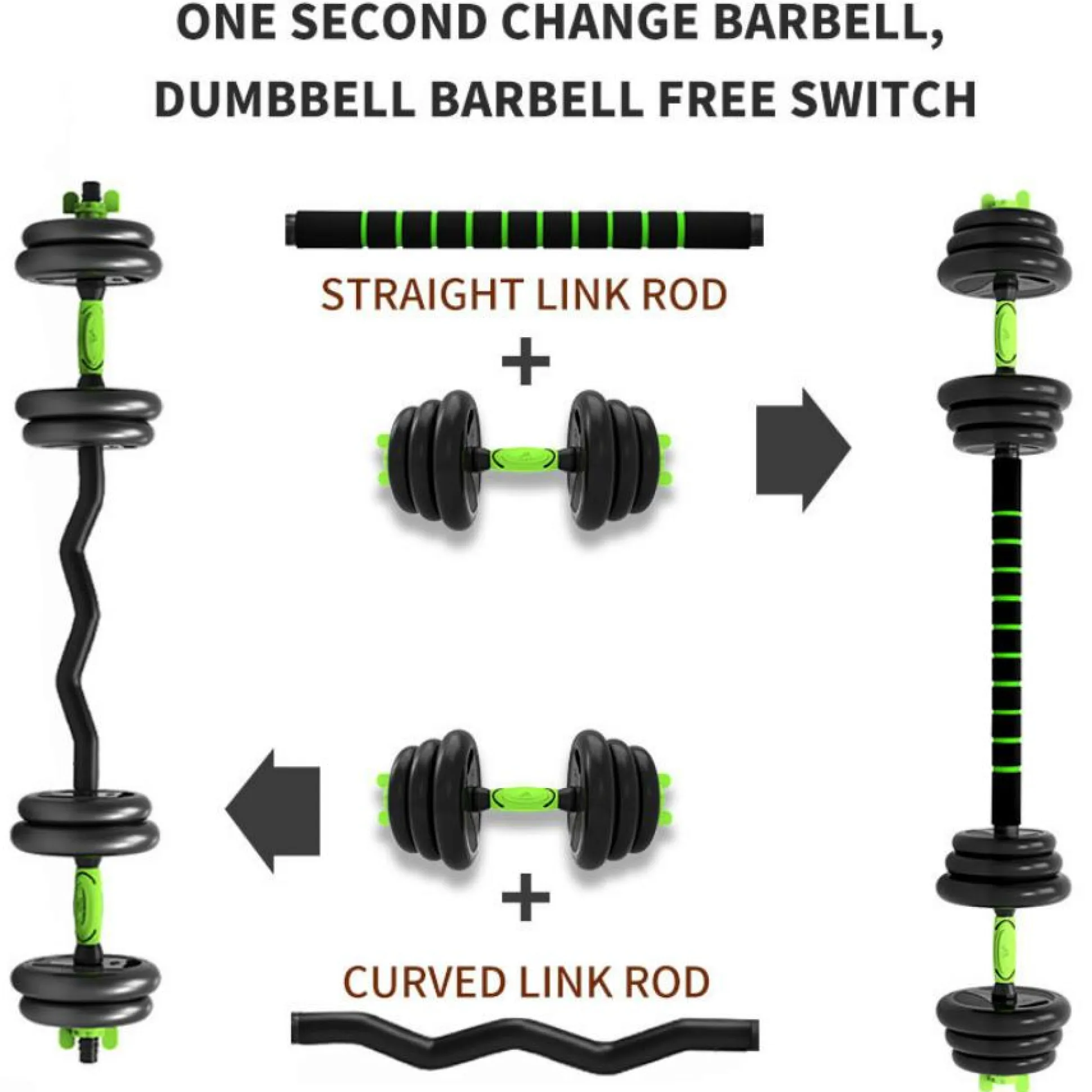 4 Mancuernas 30 Kg Fitness Tech