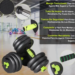 4 Mancuernas 10kg Fitness Tech