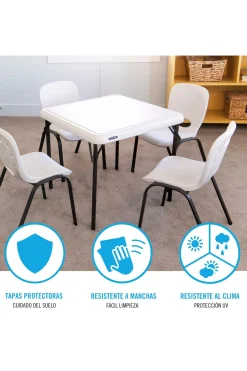 Mesa Baja Plegable Infantil Crema Lifetime 61 X 61 X 53,5 CM