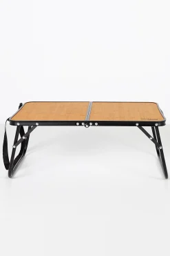 Mesa De Camping Plegable Efecto Bambú C/asas Transporte Aktive