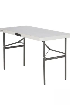 Mesa Patas Plegables Rectangular Crema Lifetime 122x61x74 CM