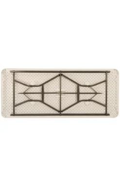 Mesa Rectangular Patas Plegables Crema 185x76x74 CM Lifetime