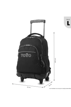 Mochila Escolar Ruedas Totto Renglones Ecole Solid