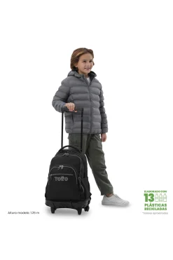 Mochila Escolar Ruedas Totto Renglones Ecole Solid