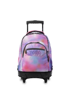 Mochila Escolar Ruedas Totto Renglones Glitter