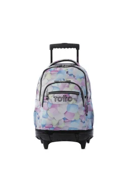 Mochila Escolar Ruedas Totto Renglones Glitter