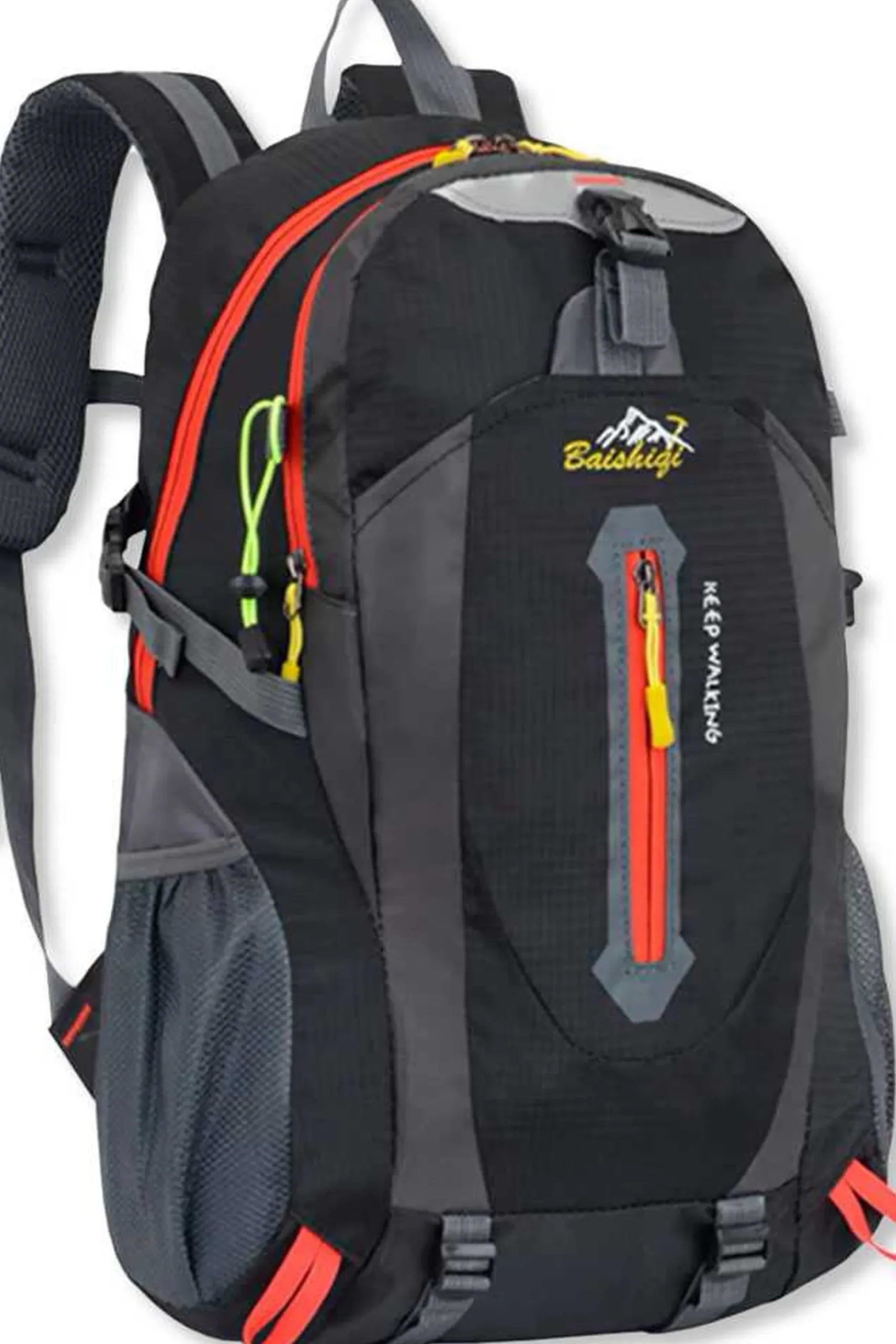 Mochila Impermeable 30 L Negra Con 6 Múltiples Bolsillos