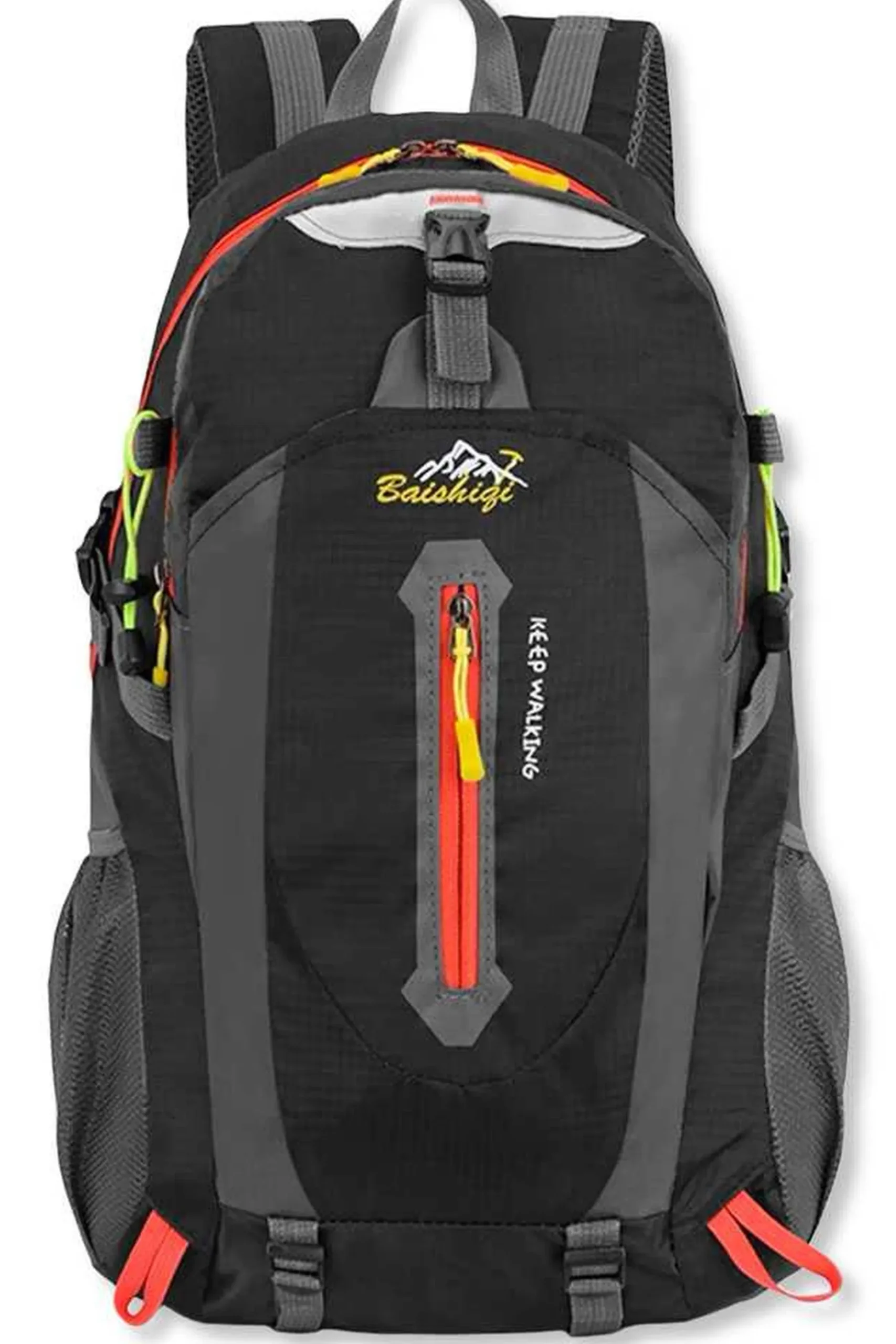 Mochila Impermeable 30 L Negra Con 6 Múltiples Bolsillos