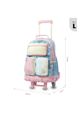 Mochila Infantil Ruedas Totto Bloum L