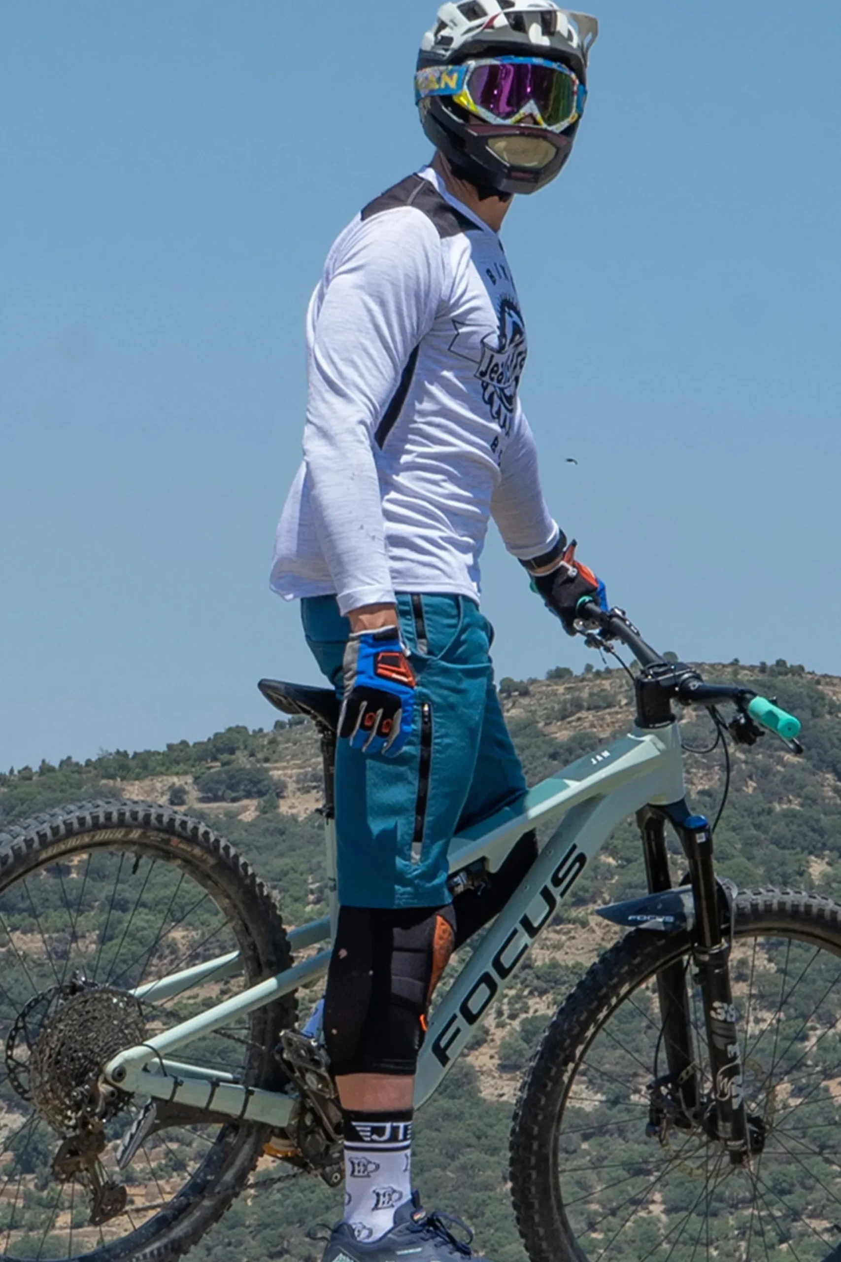 Pantalón Mountain Bike (Mtb) Drop Petrol Water Repellent