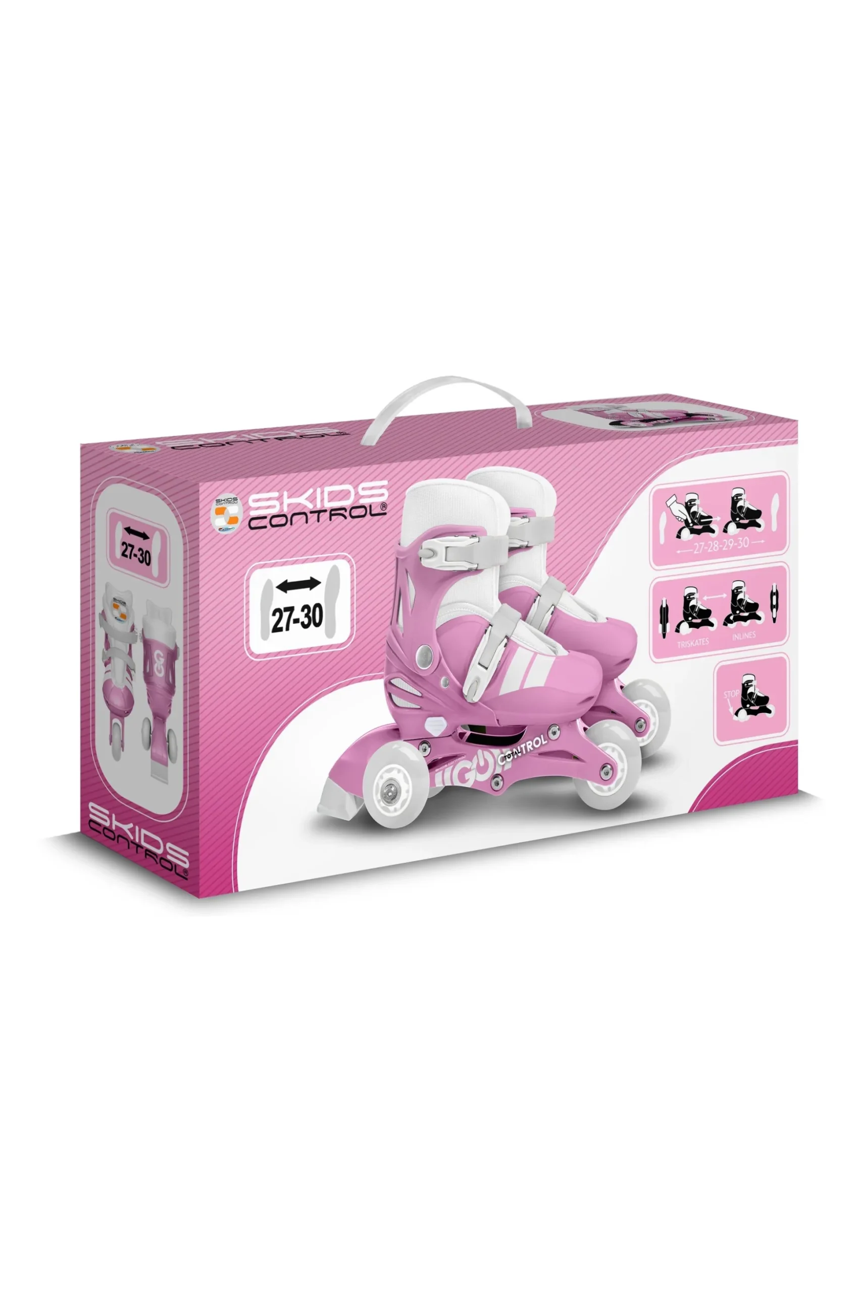 Patines De 3 Ruedas Niños Skids Control Talla 27-30