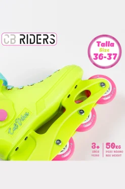 Patines En Línea Amarillo Neón Cb Riders