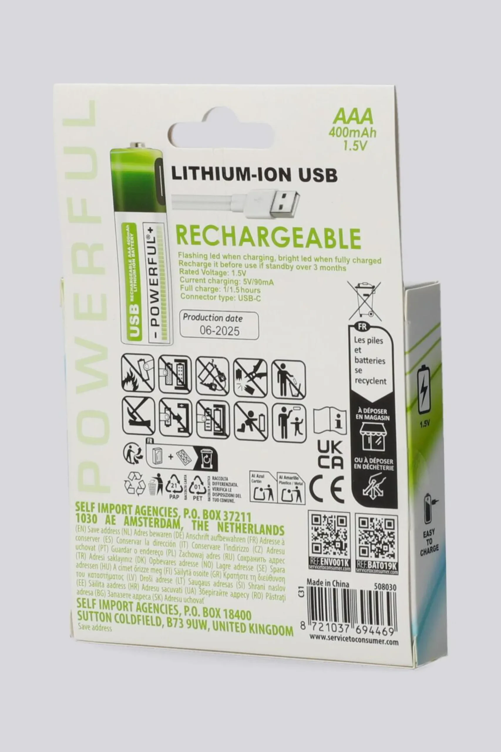Pilas Recargables Usb Koopman