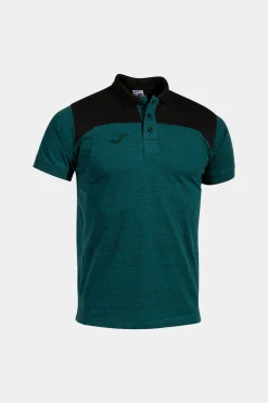 Polo Manga Corta Joma Winner II Verde Negro