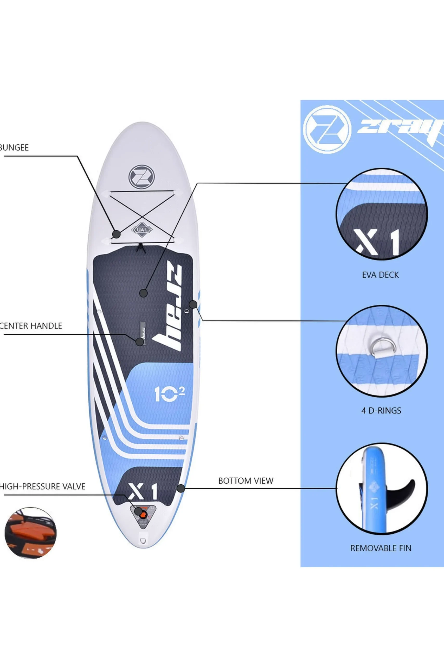 Prancha De Sup Com Acessórios X-rider X1 10'2 Dropstitch