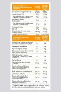 Pre Entrenamiento Naranja Goldnutrition 1kg