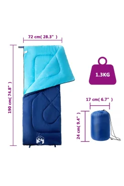 Saco De Dormir De Camping Vidaxl Para Adultos 190 X 72 CM