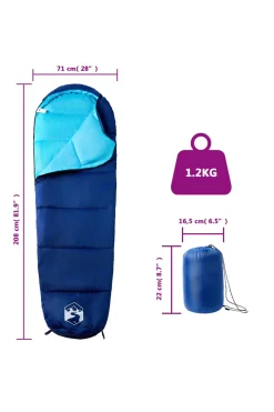 Saco De Dormir De Tipo Momia Vidaxl 208 X 71 CM Poliéster 190t