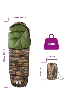 Saco De Dormir De Tipo Momia Vidaxl 207 X 70 CM