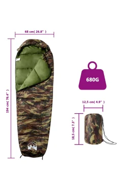 Saco De Dormir De Tipo Momia Vidaxl 194 X 68 CM