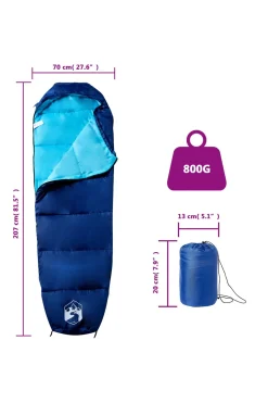 Saco De Dormir De Tipo Momia Vidaxl 207 X 70 CM