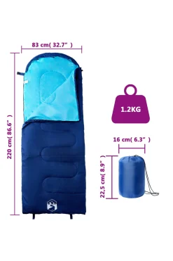Saco De Dormir Vidaxl 220 X 83 CM Para Senderismo