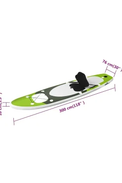 Set De Tabla De Paddle Surf Hinchable Vidaxl 300x76x10 CM
